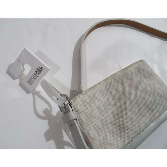 Michael Kors Signature Logo Fanny Pack Belt Bag Wallet Grey Size XL - Picture 4 of 5